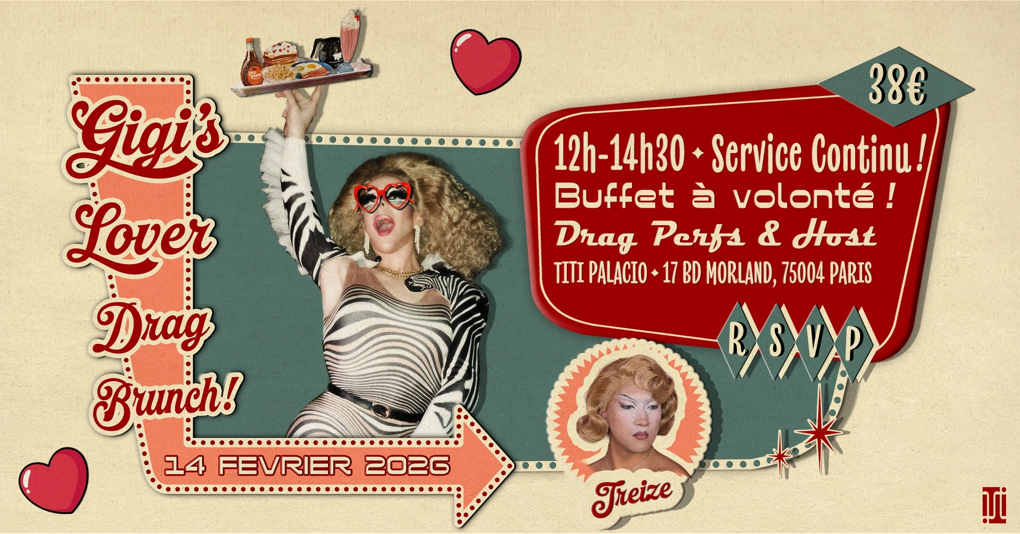 Gigi's Titi Drag Brunch #10 au Titi Palacio avec Treize!