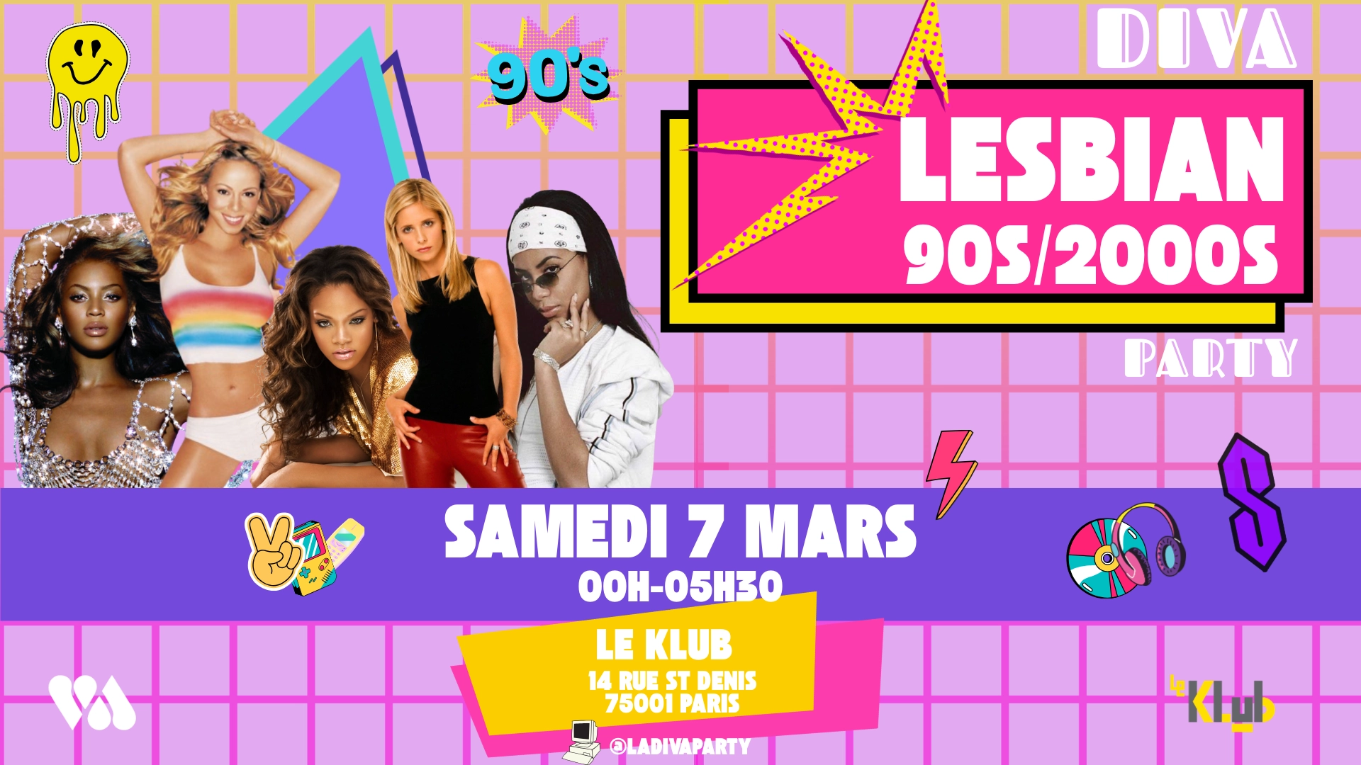 DIVA LESBIAN 90s/2000s PARTY