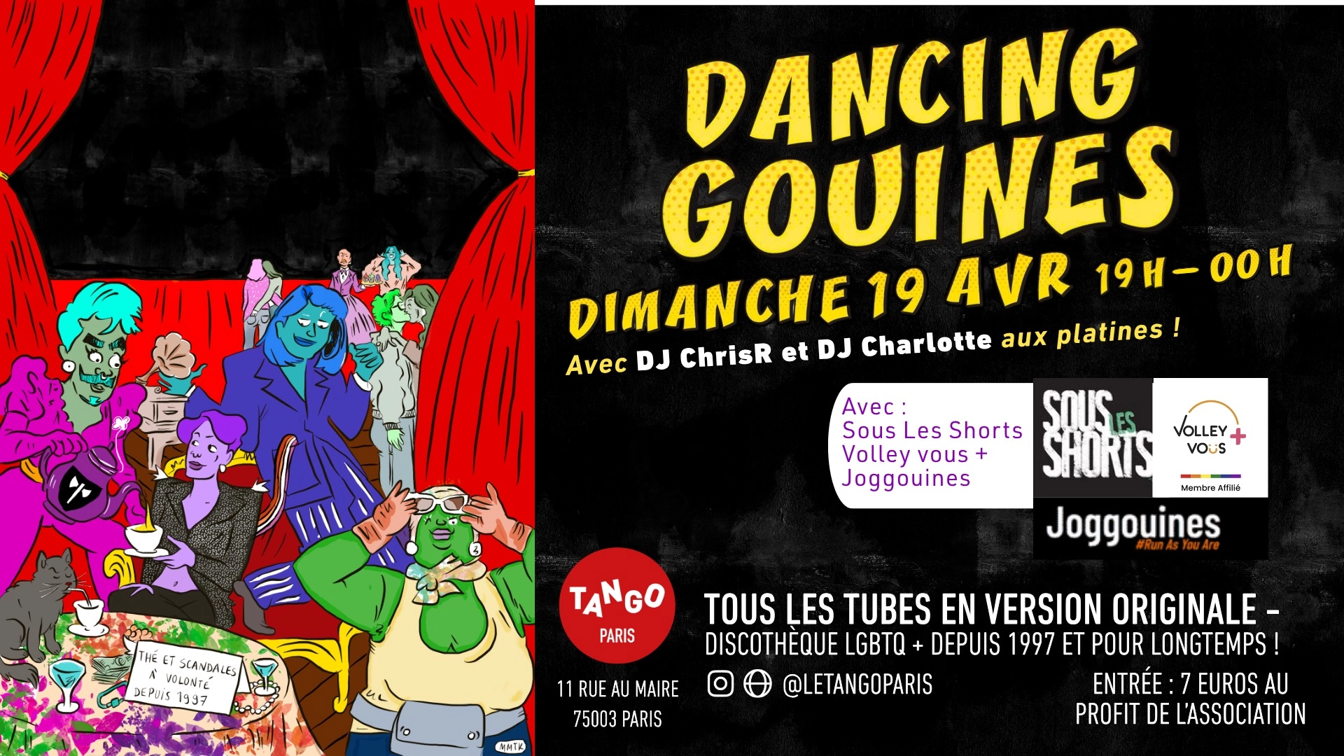 Dancing Gouines / Joggouines / Volley Vous + / Sous les shorts