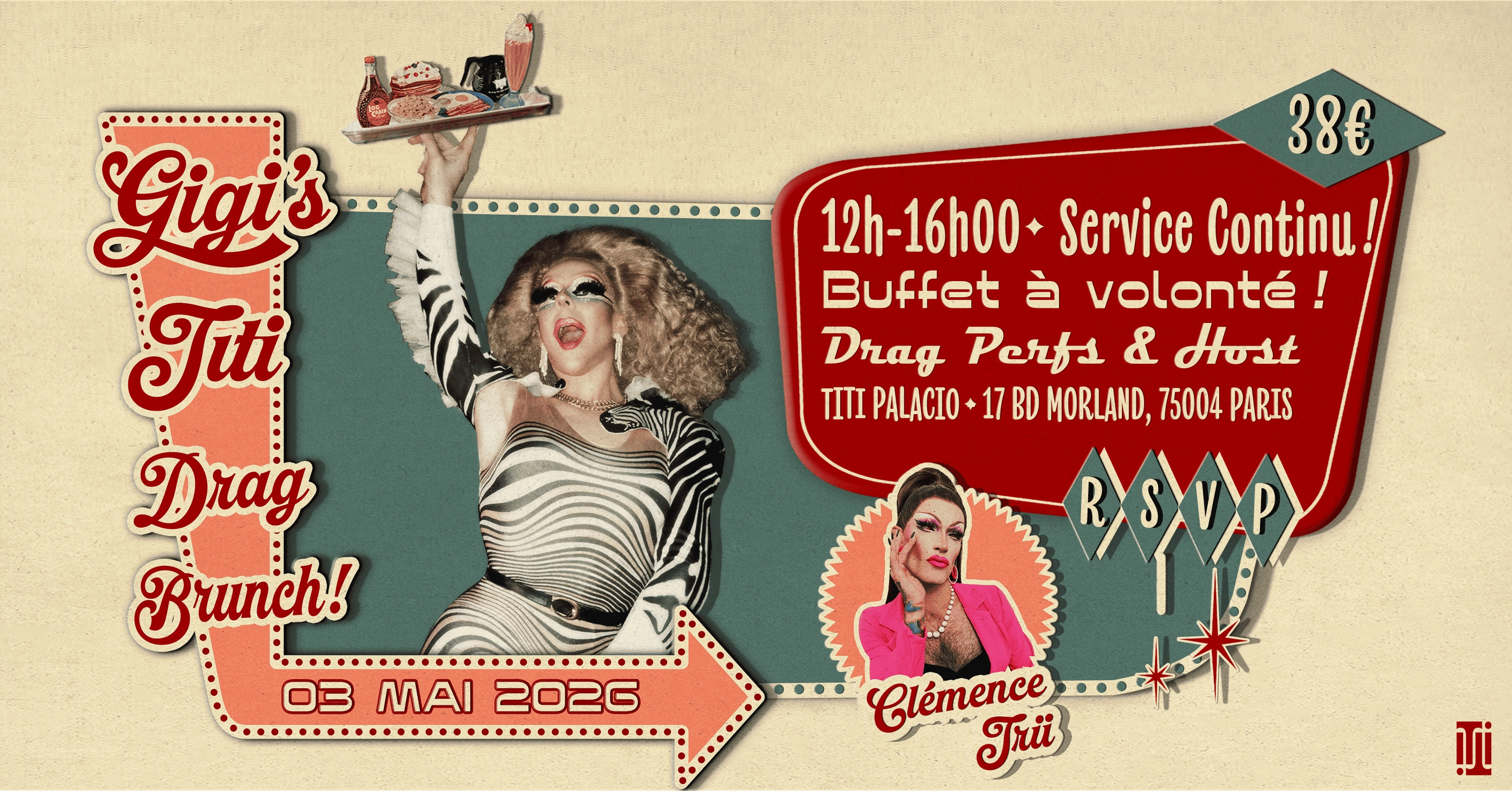 GIgi's TIti Drag Brunch au Titi Palacio w/ Clémence Trü!