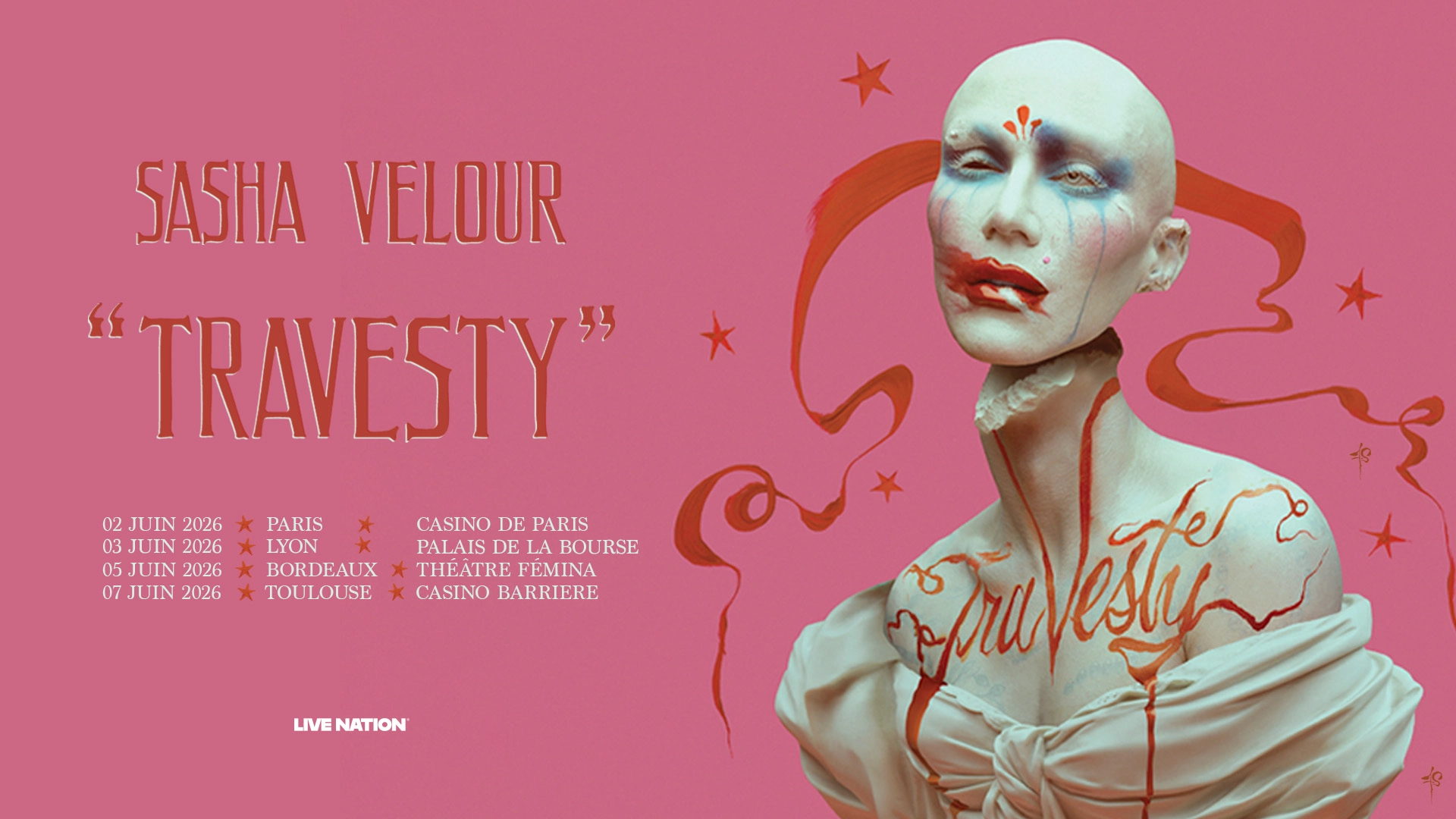 SASHA VELOUR | Casino de Paris, Paris - 2 juin 2026