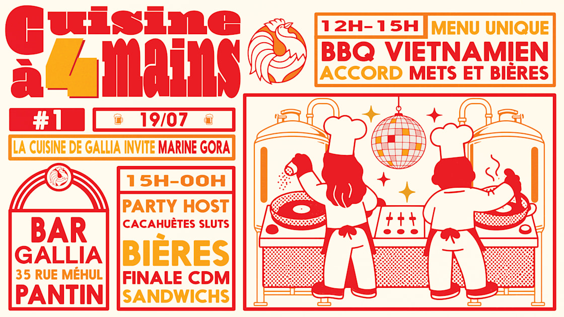 Cuisine A 4 Mains, Cacahuetes Sluts & Finale Cdm @Bar Gallia