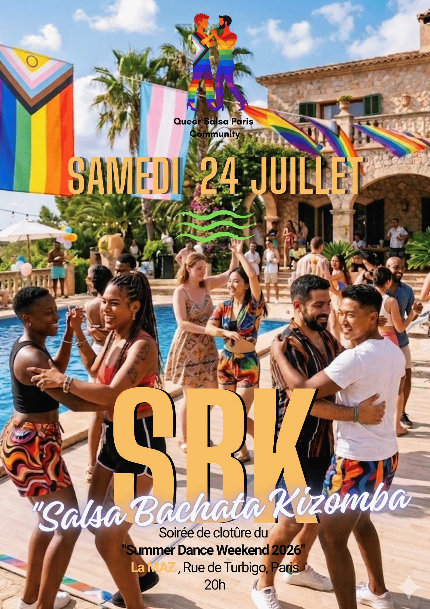 🪩 Soir&eacute;e SBK Summer Dance Weekend &agrave; la MAZ ☀️🍹🏳️&zwj;🌈