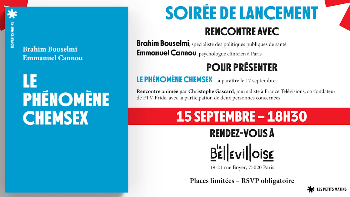 Soirée De Lancement : Le Phénomène Chemsex | 15.09.26