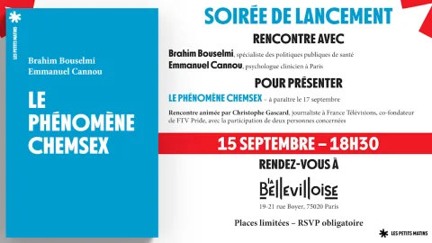 Soirée De Lancement : Le Phénomène Chemsex | 15.09.26