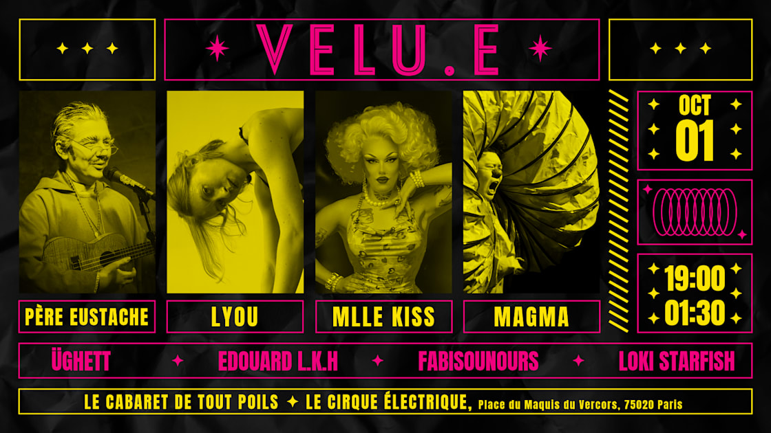 Velu.E - Cabaret & Afterwork - Le Cirque Électrique