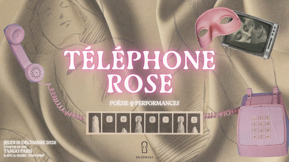 3615- Bic&eacute;phale T&eacute;l&eacute;phone Rose